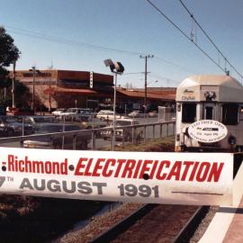 Richmond railway line electrification, 1991