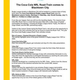 Coca Cola National Rugby League Road Train, 2004