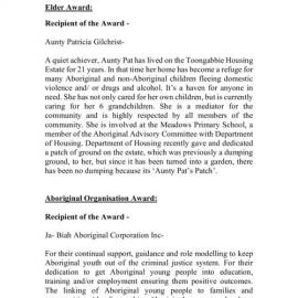 NAIDOC Awards, 2004