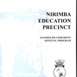 NIRIMBA Education Precinct handover official program, 1995
