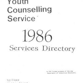 Blacktown Youth Counselling Service services directory, 1986 