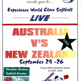 Australia vs New Zealand Softball, ?1990s