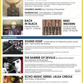 Blacktown Arts Centre, Spring Summer Program, 2007/2008