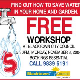 Water Saving Workshop, 2004