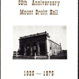 50th anniversary Mount Druitt Hall, 1925-1975