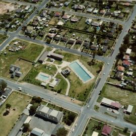 Aerial view of Riverstone Swimming Centre and surroundings