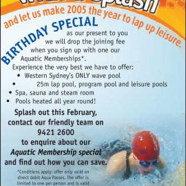 Blacktown Leisure Centre Stanhope, 2005