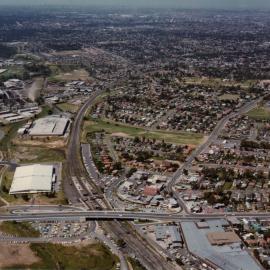 Aerial view of Prospect Highway, Seven Hills Overpass and surroundings