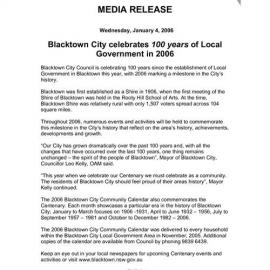 Blacktown City Centenary of Local Government, 2006