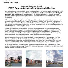 West: New Landscape Artworks by Luis Martinez, 2006