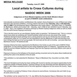 Crossing Cultures, Blacktown Arts Centre, 2006