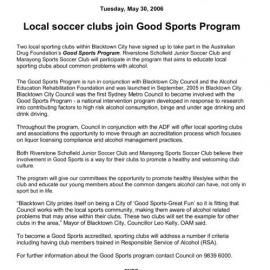 Good Sports Program, 2006