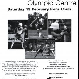 Official Opening Blacktown Olympic Centre, 2000