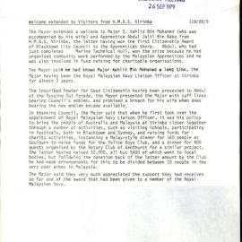 Major S Khalid Bin Mohamed and Apprentice Abdul Jalil Bin Baba, HMAS Nirimba, 1979