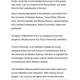 Femininity Focus Exhibition, 2004