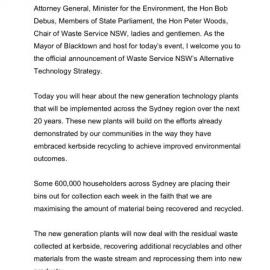 Alternative Waste Technology Launch, 2002