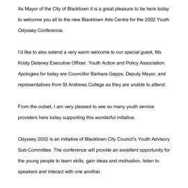 Odyessey Youth Conference, 2002