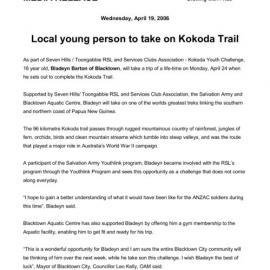 Kokoda Trail walk by Bladeyn Barton