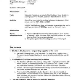 Support for the Blacktown City Show 2021-2023