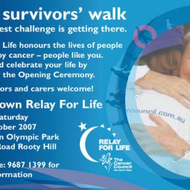 Blacktown City Relay for Life - The Survivors' Walk, 2007