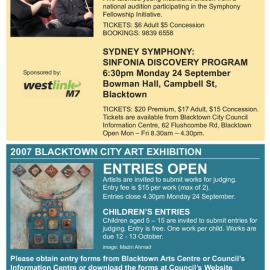 Blacktown Arts Centre, Spring Program 2007