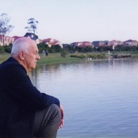 Mayor Alan Pendleton at Lake Woodcroft, c2008
