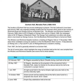 Durham Hall, Marsden Park/Schofields