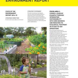 Blacktown City State of the Environment Report, 2014-2015