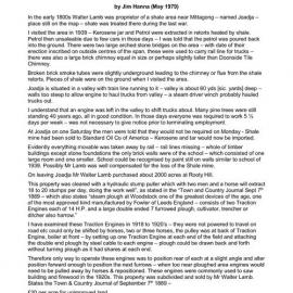 Early History of Plumpton transcript, Jim Hanna, 1979