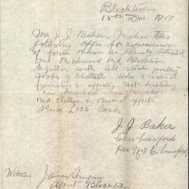 Repossession of Glenelg Farm Blacktown, 1917