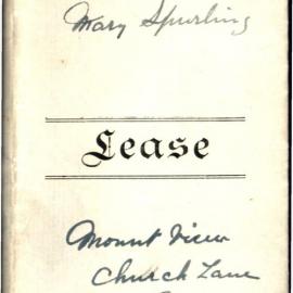 Lease of 'Mount View' Church Lane, Prospect, 1919