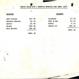 Spring Horse Show and Trotting Gymkhana, 1972