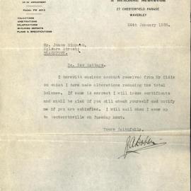 Construction of Cottage for James Simpson, 1935