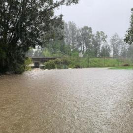 Flooding at Oppy Reserve, Quakers Hill, 2022