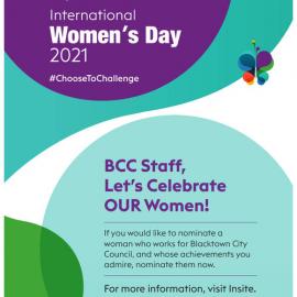 Blacktown City Councils Staff Award, International Women's Day, 2021