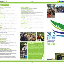 Environmental Sustainability Calendar, July-November 2012 