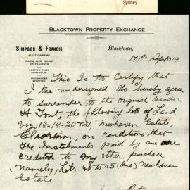 Lots 18, 19, 20 and 21 Newhaven Estate, Blacktown, 1919