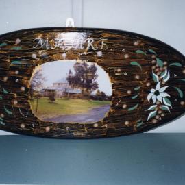 Mamre House painted on timber plaque