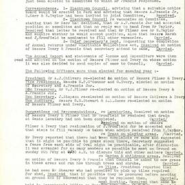 Minutes of the Fifth Annual General Meeting of the Francis Park & Recreation Ground Management Committee, 1941