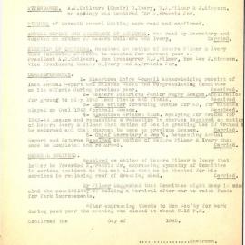 Minutes of the 6th Annual General Meeting of the Francis Park & Recreation Ground Management Committee, 1944