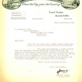 Letter from George Nixon Stewart to James Simpson, 22 September 1941