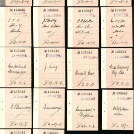 Cheque Stubs, Blacktown Patriotic Fund Committee, 1944