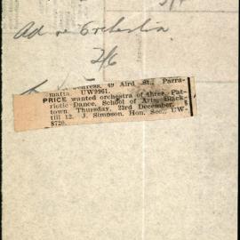 Orchestra, Patriotic Dance, School of Arts, 1943