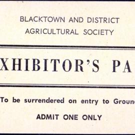 Exhibitor's pass, 1973