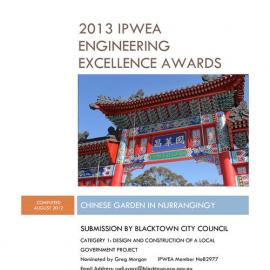 Chinese Gardens in Nurragingy, IPWEA Engineering Excellence Awards, 2013