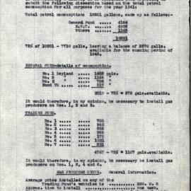 Analysis of Petrol Consumption, 1941