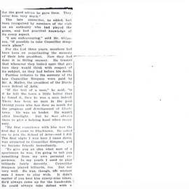 Late Councillor Simpson, Blacktown Remembers, 1929