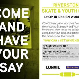 Riverstone Skate & Youth Space, Drop In Design Workshops, 2018