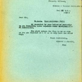 Letter from Simpson & Francis to Grocery and General Merchants Limited, 1955