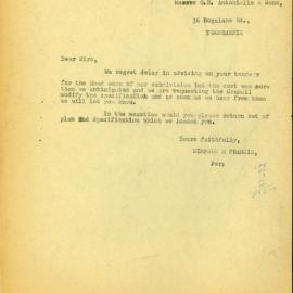 Letter from James Simpson to G B Antoniollo and Sons, 1955
